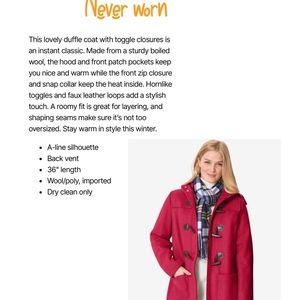 Woman’s Within winter coat. Size 28w. Never worn